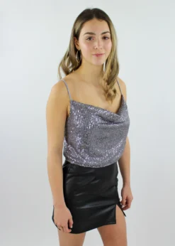 Motel Tops Music Never Stopped Top ★ Sequin