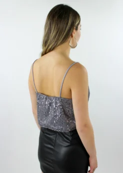 Motel Tops Music Never Stopped Top ★ Sequin
