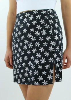 Motel Crazy Daisy Lady Mini Skirt ★ Black & White Bottoms