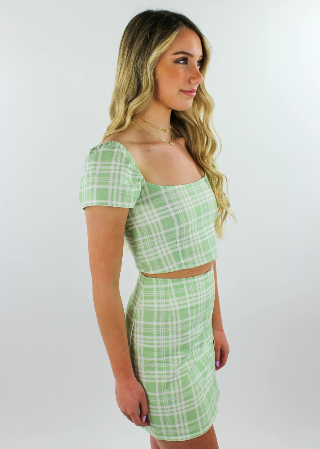 Motel Clueless Top ★ Green Plaid Tops 4 Motel Clueless Top ★ Green Plaid Tops