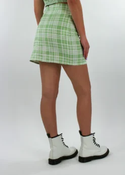 Motel Clueless Slit Skirt ★ Green Plaid Bottoms 16 Motel Clueless Slit Skirt ★ Green Plaid Bottoms