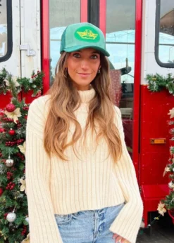 Beginning Boutique 25 Boys Lie Corduroy Trucker Hat ★ Forest Green Accessories