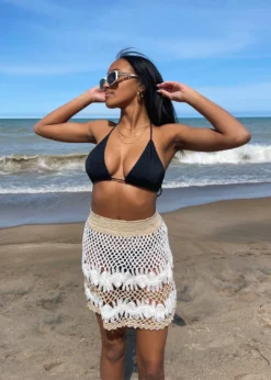 Vintage Havana Newness Love Is A Wild Thing Skirt ★ White & Tan