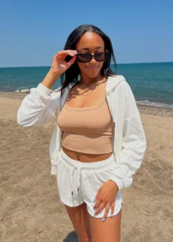 Vintage Havana All On Me Terry Cloth Hoodie ★ White