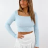 Blue Blush Newness Back To You Long Sleeve ★ Light Blue
