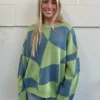 Bailey Rose Keep Score Sweater ★ Blue & Green Newness