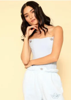 Boys Lie Corset Top ★ Baby Blue Sale