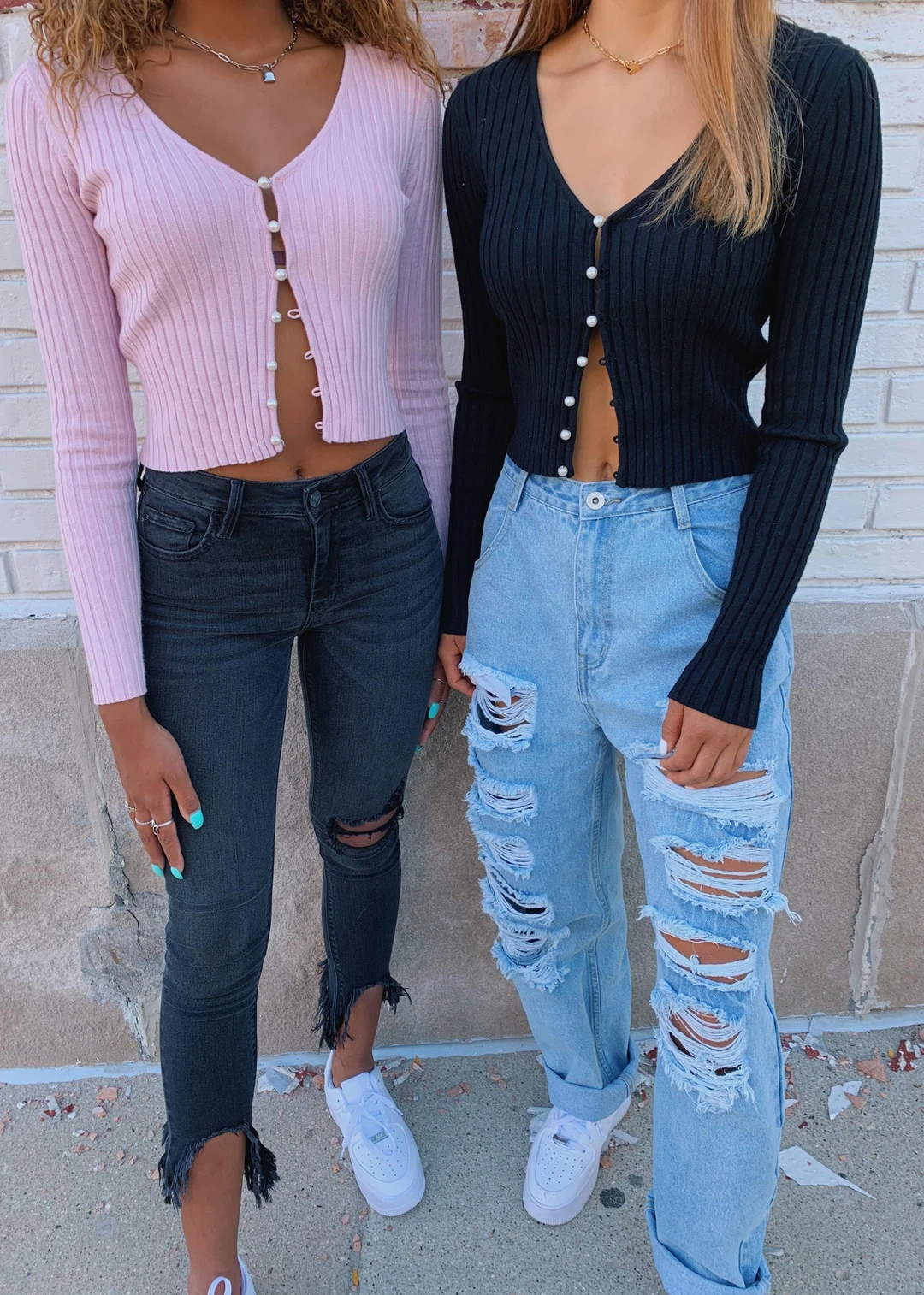 Tic Toc Tops Pearl Button-Down Cardigan ★ Light Pink 3 Tic Toc Tops Pearl Button-Down Cardigan ★ Light Pink