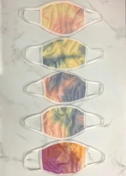Clothing Of America Pastel Tie Dye Face Masks ★ White Trim