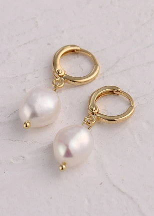 Rock N Rags Shop By Brand Freshwater Pearl Dangle Earrings ★ Gold 3 Rock N Rags Shop By Brand Freshwater Pearl Dangle Earrings ★ Gold