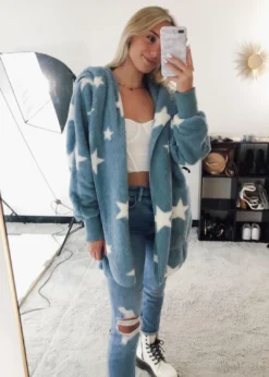 Hem & Thread Fuzzy Star Jacket ★ Dusty Blue 14 Hem & Thread Fuzzy Star Jacket ★ Dusty Blue