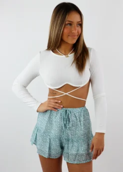 Sky To Moon Newness Kiss Goodnight Long Sleeve Top ★ White