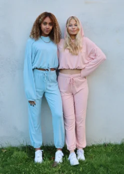 Cotton Candy Yummy Cropped Drawstring Hoodie ★ Peach