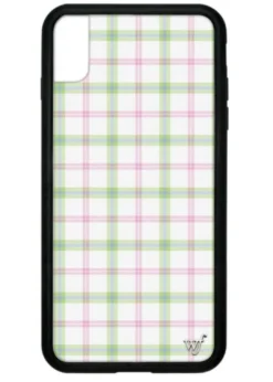 Wildflower Summer Plaid IPhone Case ★ Pink & Green
