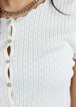 Cotton Candy Out Of Your League Cardigan ★ White Tops