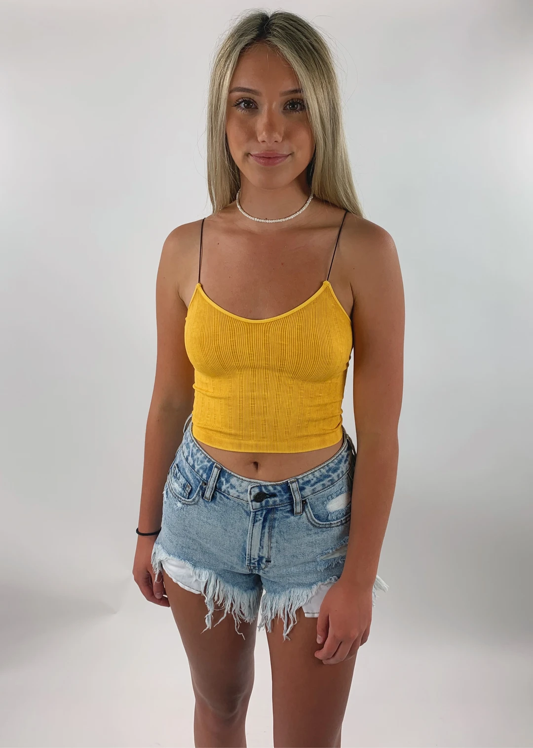 NIKIBIKI Tops Dreamer Ribbed Tank ★ Yellow 3 NIKIBIKI Tops Dreamer Ribbed Tank ★ Yellow